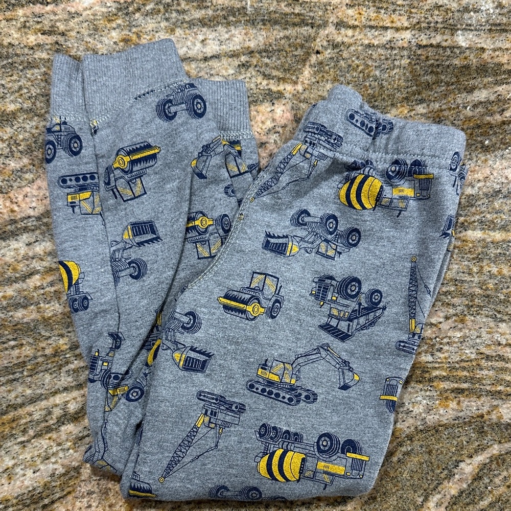 Carter's Gray and Yellow Construction Pajama Bottoms